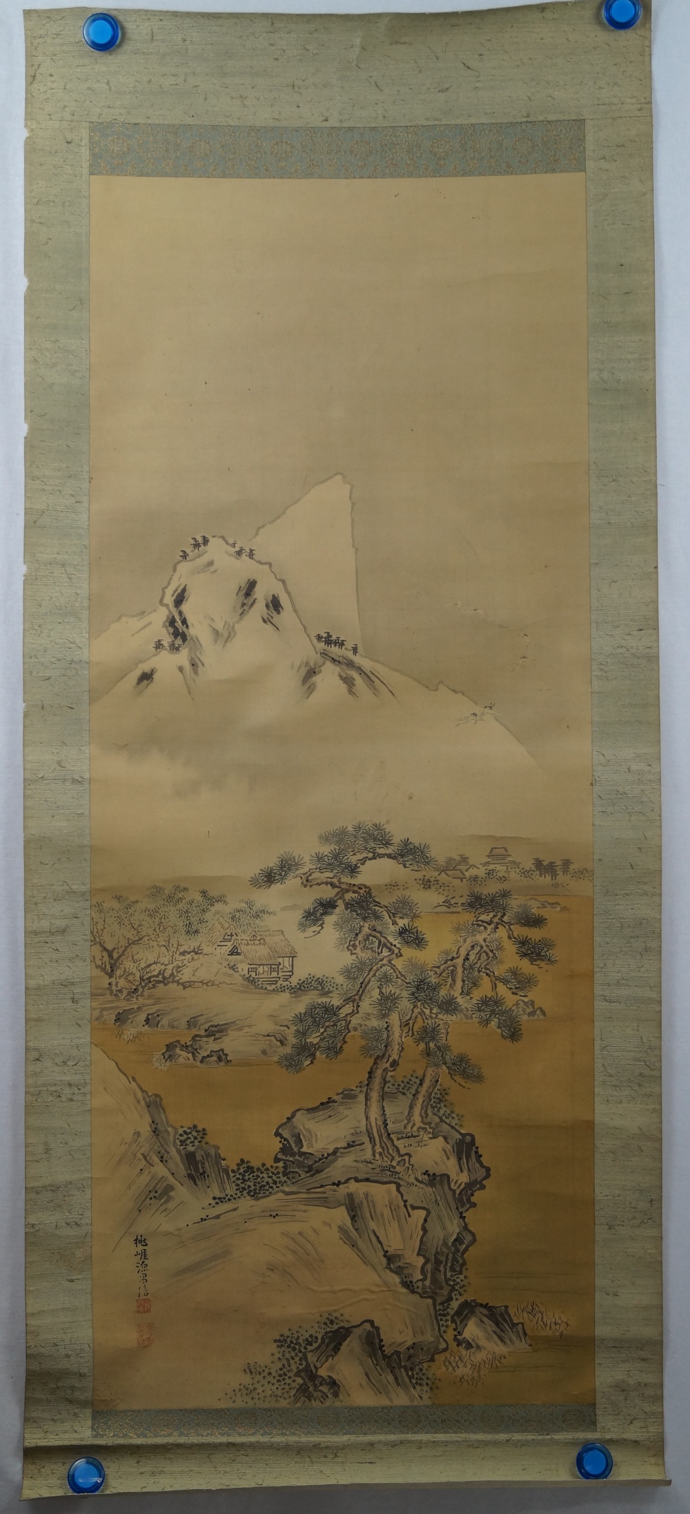 The Pines and the Cranes Full View Hanging Scroll