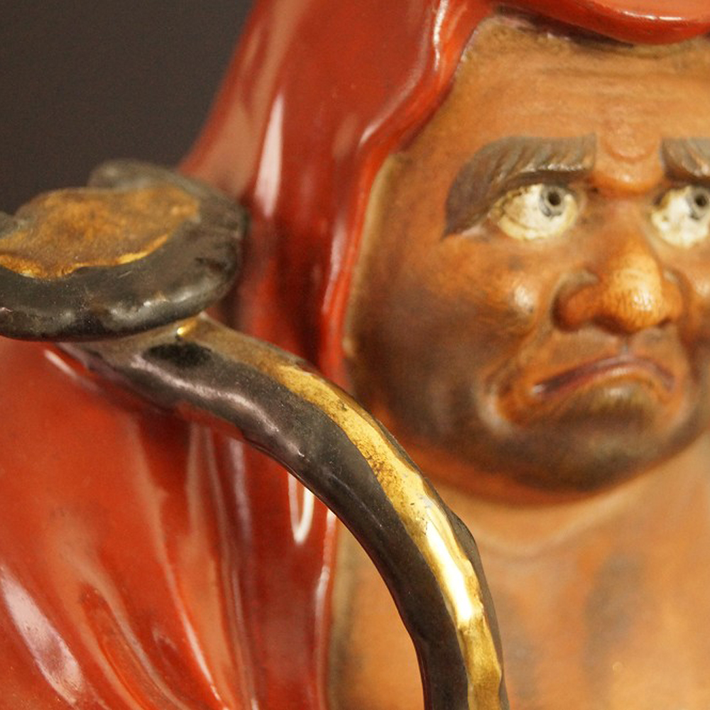 Bodhidharma Daruma figura Kutani motyw zbliżenie podgląd