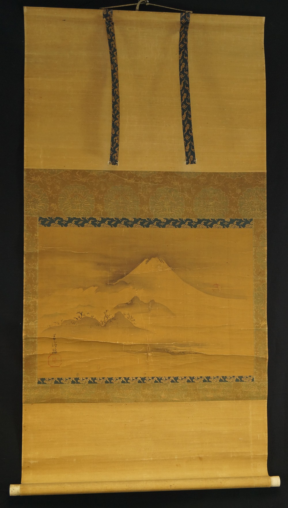 Mount Fuji at Dawn by Kano Toun Full View Hanging Scroll
