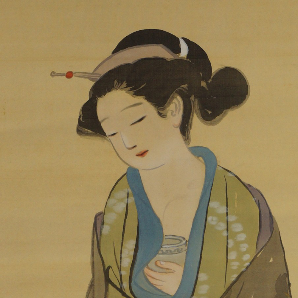 Pensive Lady with Clay Vessel Motif Close-Up Preview