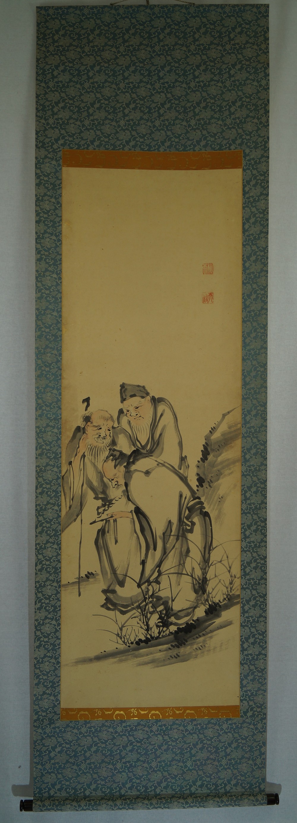 The Three Sages Kakemono Full View Hanging Scroll