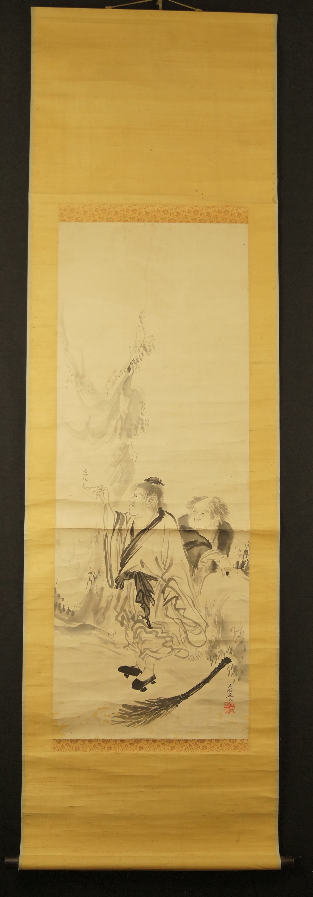 The Calligrapher and His Companion Full View Hanging Scroll