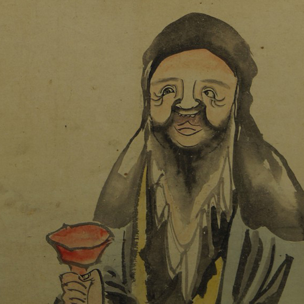 Le Buveur kakemono motif gros plan aperçu