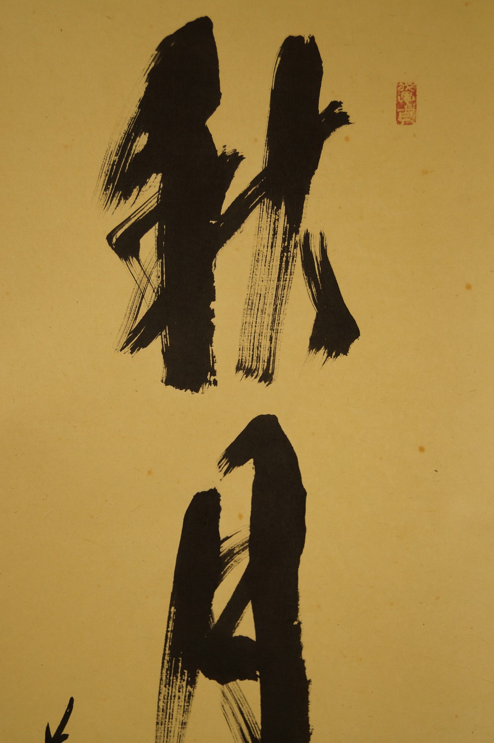 Calligrafia di Nishigaki Soko primo piano dettaglio testo 1