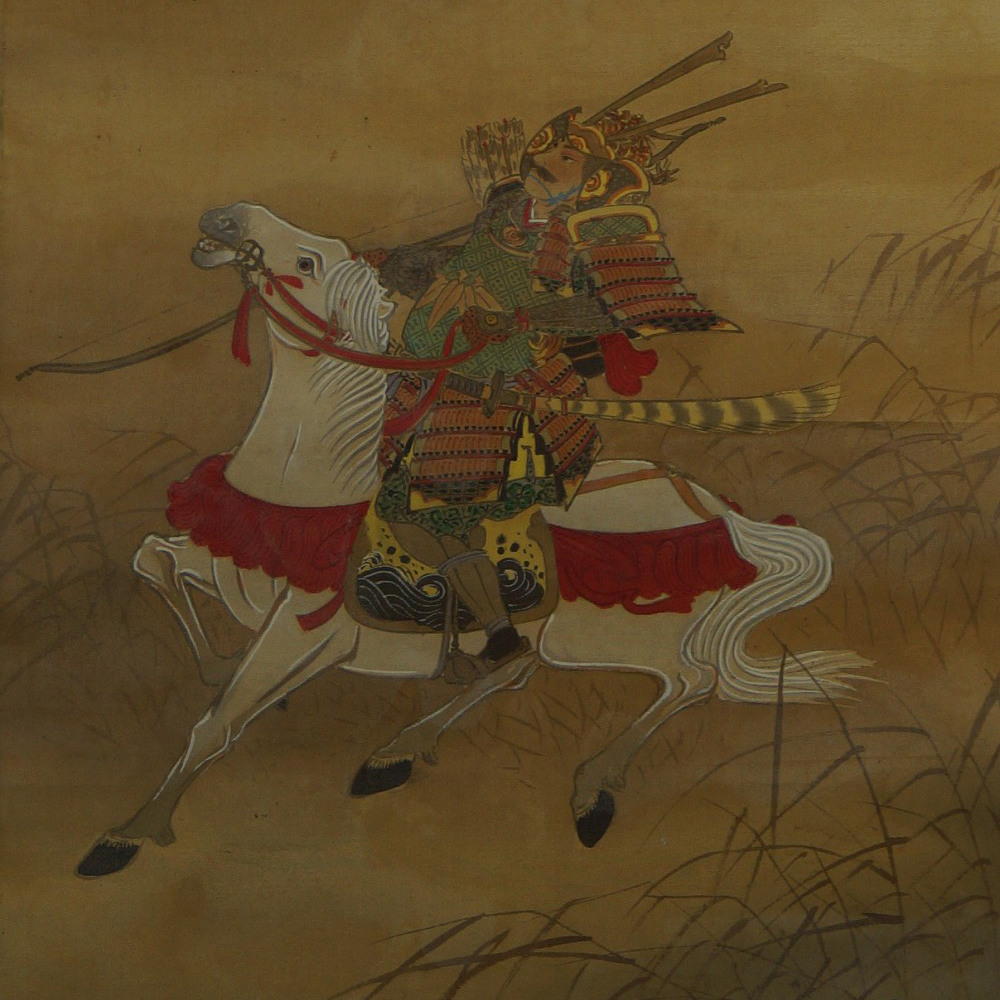 Samurai Rollbild Motiv Nahaufnahme Vorschau