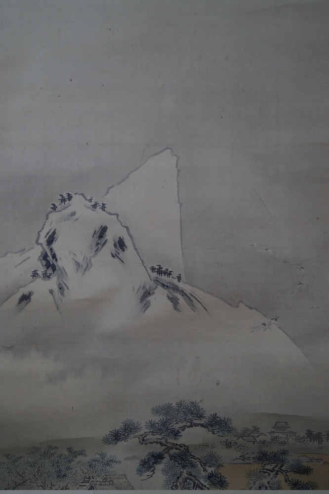 The Pines and the Cranes Mountain Landscape Close-Up 1