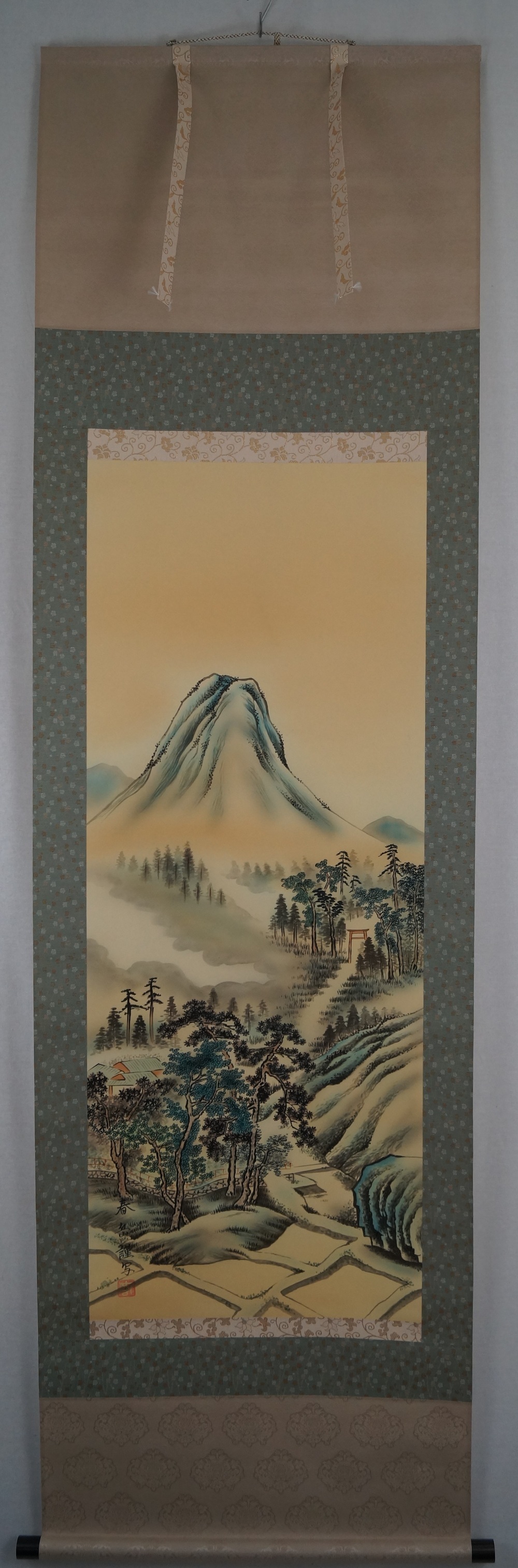 Paysage kakejiku, vue d'ensemble du rouleau suspendu